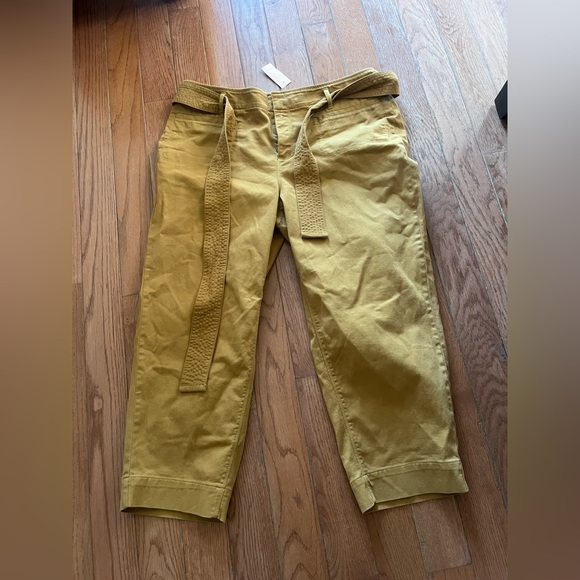 Mustard Yellow crop Pants from the Loft - Picture 1 of 7